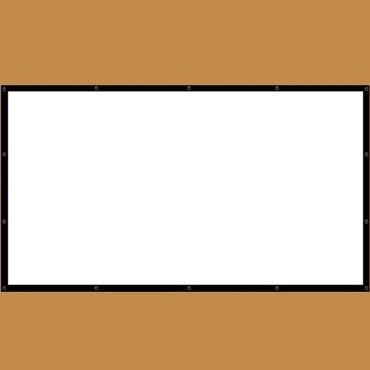 Projectorscherm Opvouwbaar - Draagbaar Scherm - Thuisbioscoop Creëren - Kreukvrij Wasbaar Polyester - 110 inch 4:3 - Wit