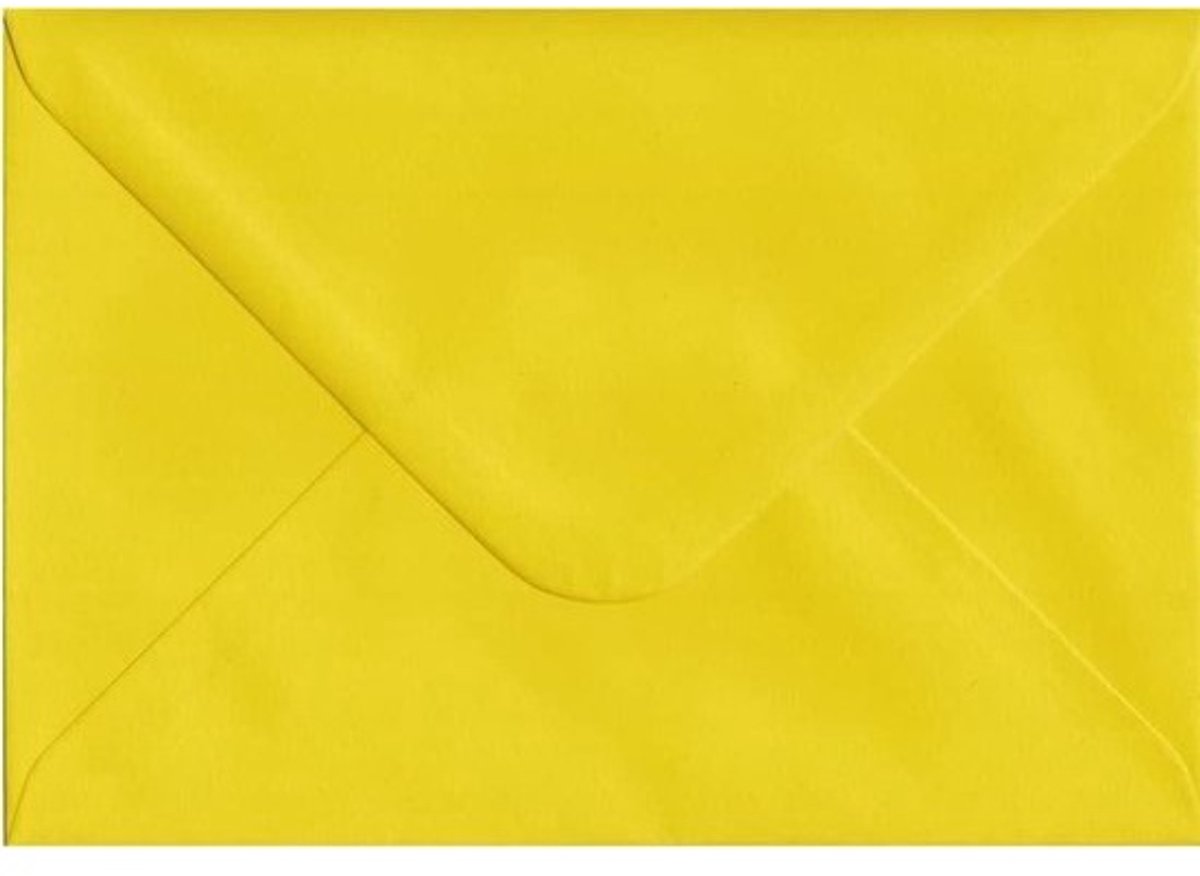 Gekleurde Enveloppen - C6 Formaat - Kaarten Versturen - 100gsm Papiergewicht - 30 Stuks - Geel