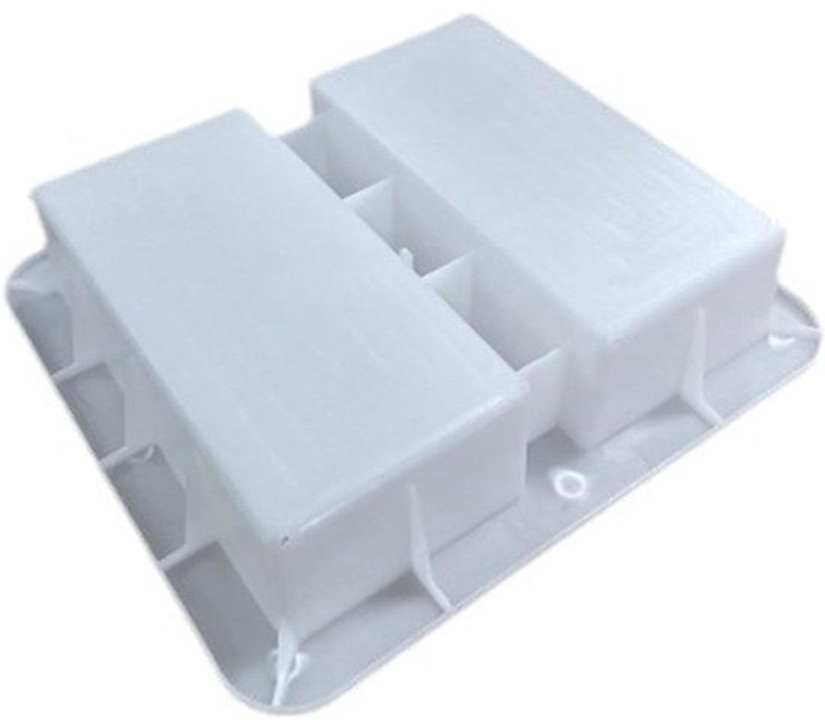 Betonsteen mal - Bouwvorm Baksteen - Tuin aanleggen - Herbruikbaar Polypropyleen - 10 x 20 x 6 cm - Wit