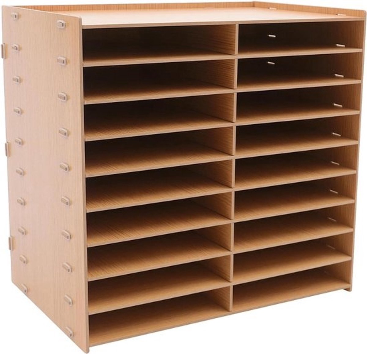 Bureau Organizer - Documenten Sorteerder - Bureau Opruimen - 9 Lagen - 518 x 33 x 49 cm - Bruin
