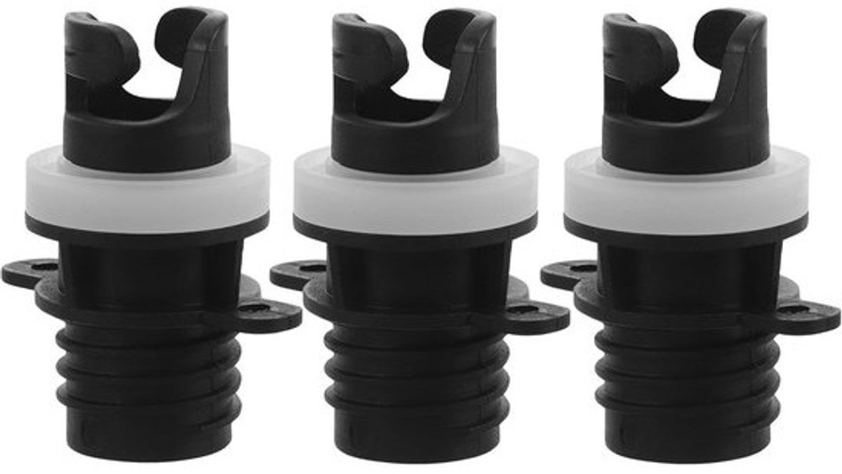 Luchtpompadapter Set - Ventieladapter Bootpomp - Opblaasartikelen Vullen - Snelle Aansluiting - 9 x 6 x 4 cm - Zwart