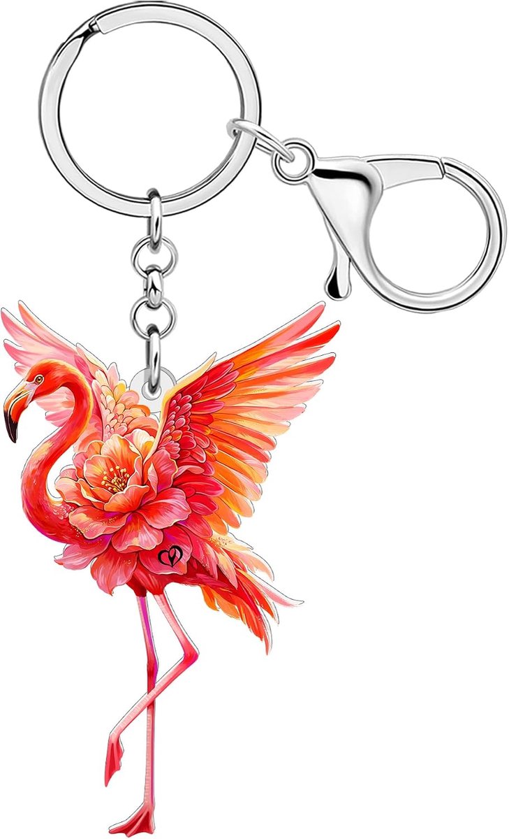 Acryl Roze Flamingo Sleutelhanger Vogel Accessoires Flamingo Decor Inspirerende Geschenken Voor Vrouwen Meisjes Tas Portemonnee Charms