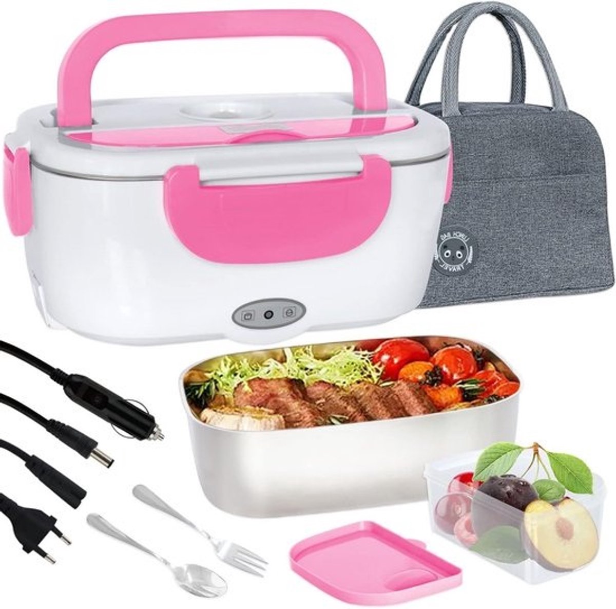 Elektrische lunchbox - broodtrommel voor Warme Maaltijden - 12V / 24V / 220V - Insulated