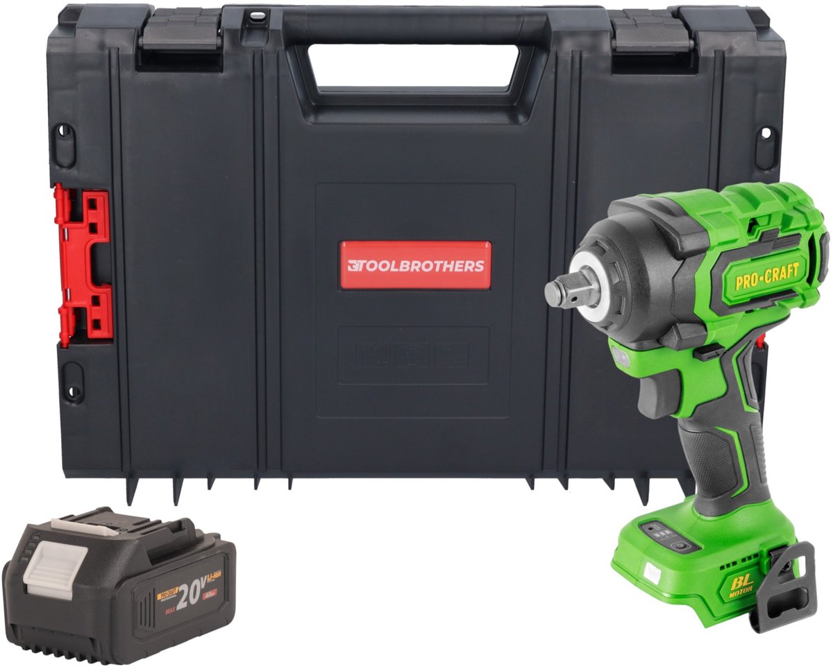 Procraft PWA18bb accu-slagmoersleutel 20 V 550 Nm 1/2" borstelloos solo - zonder accu, zonder oplader