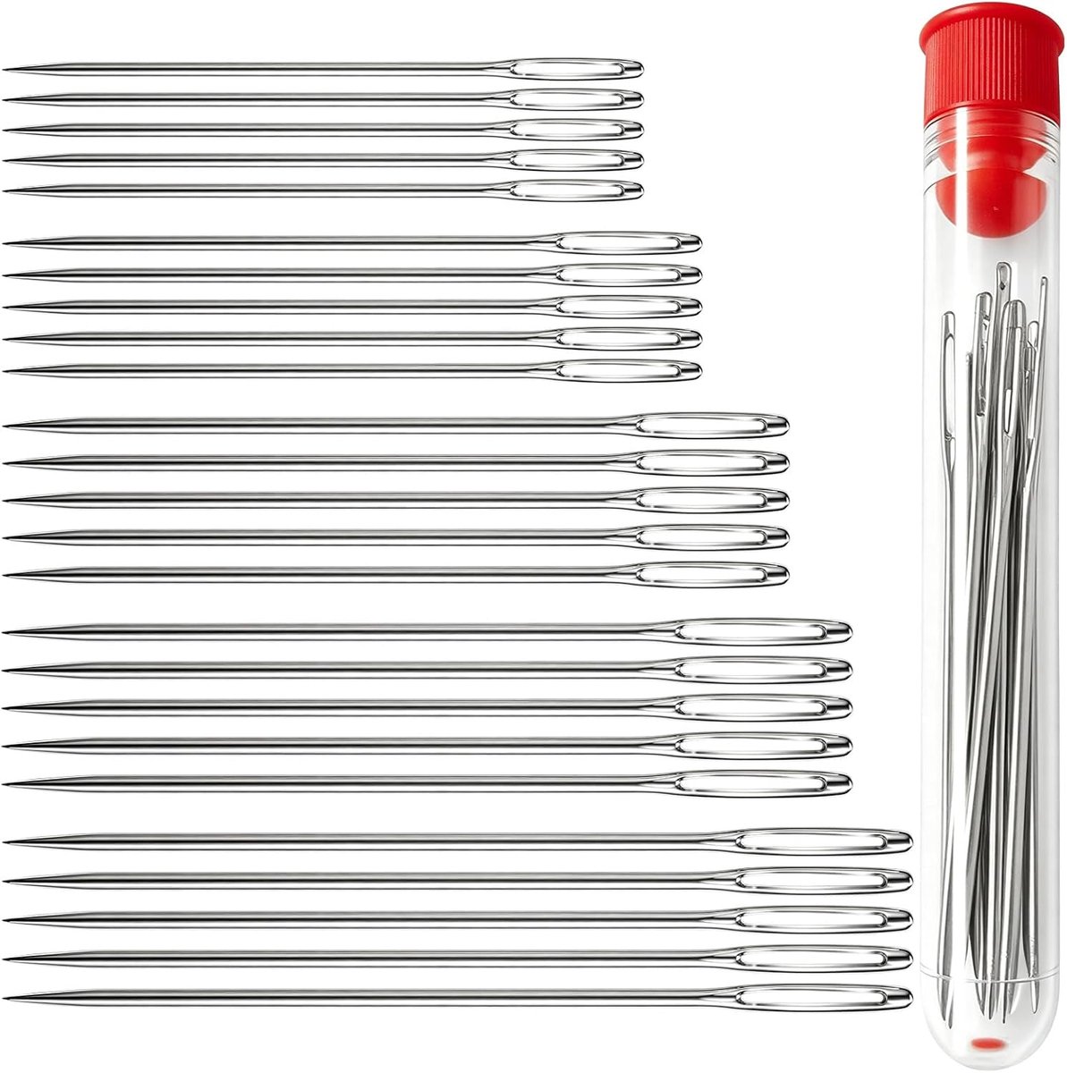 set, borduurnaalden, borduurnaalden, 25 stuks, handnaainaalden, naaiset voor handnaaien en garenbreien, naalden voor handnaaien, handwerk