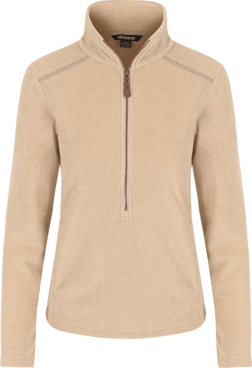 Sherpa Adventure Gear Rolpa Eco Fleece Rits Pullover Bardiya Zand Beige