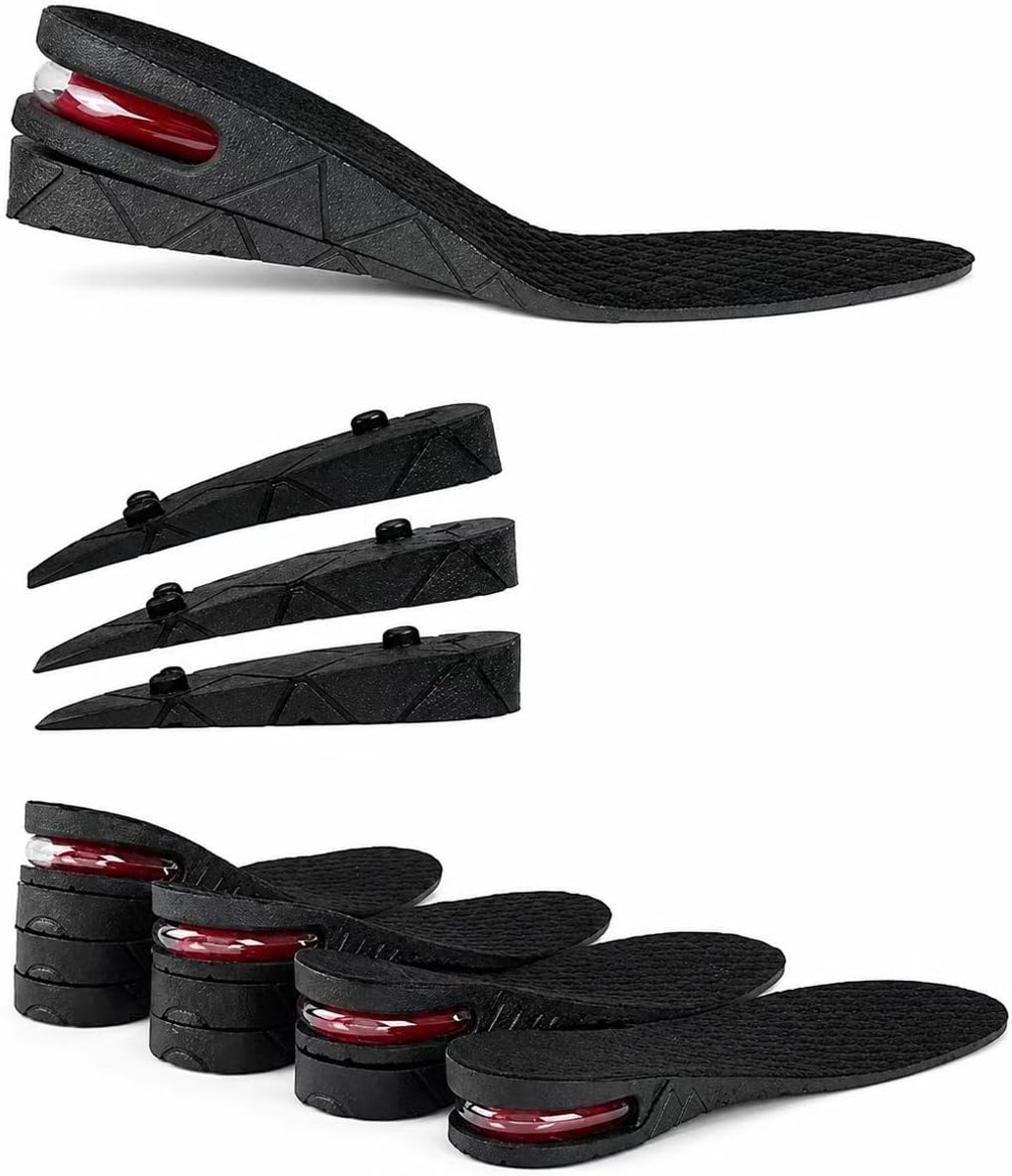 schoeninlegzolen, in hoogte verstelbare inlegzolen, 5 cm, voor mannen en vrouwen, onzichtbare hielwig-inzetstukken voor sneakers, comfortabel pvc