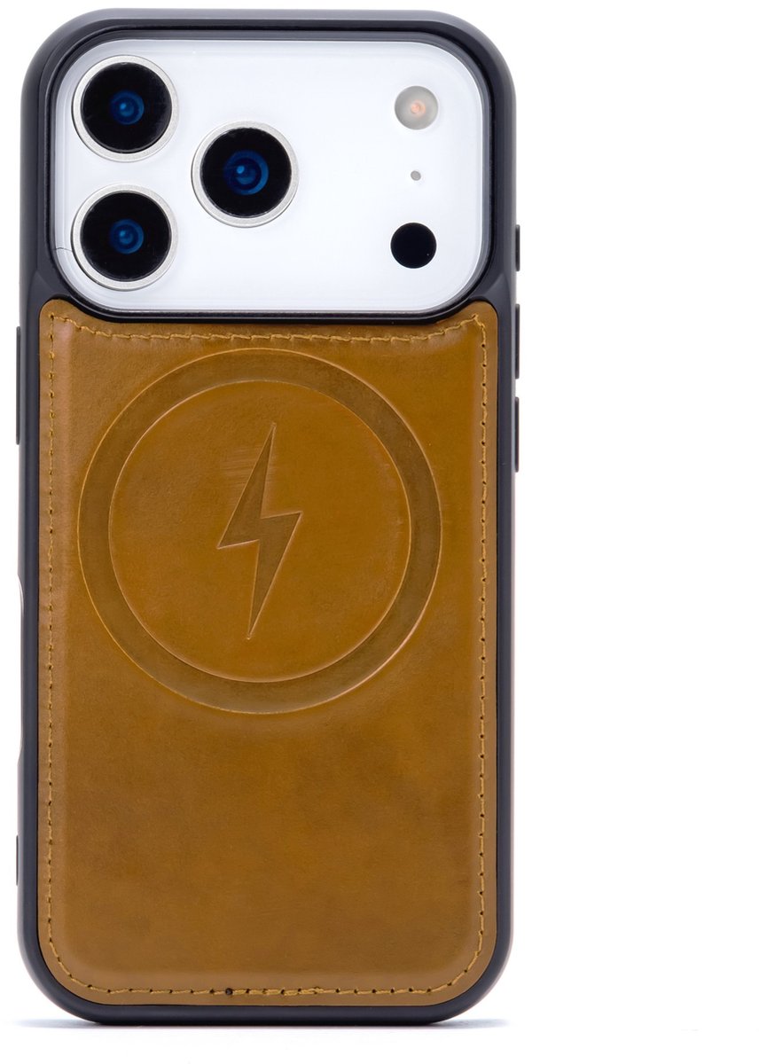 Casemania Echt Leren Hoesje Geschikt voor Apple iPhone 18 Pro Max - Sienna Brown - Geschikt voor MagSafe - Leer Back Cover