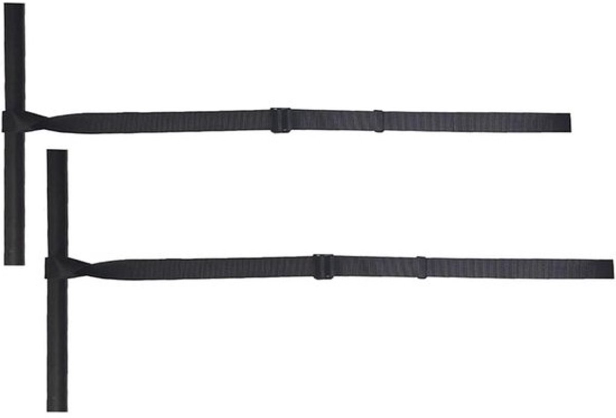 Halter Spotter Haken - Ophangsysteem Trainingsbanden - Krachttraining Thuis - Verstelbaar Zwaar Belast - Set Van 2 - Zwart