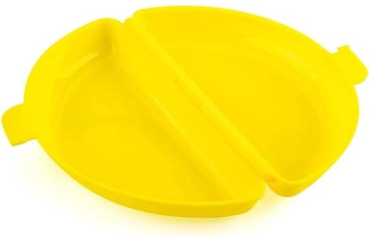 Magnetron Eierkoker - Omelet Pan - Ontbijt Maken - Veelzijdig Gebruik - 21 cm Lengte - Wit