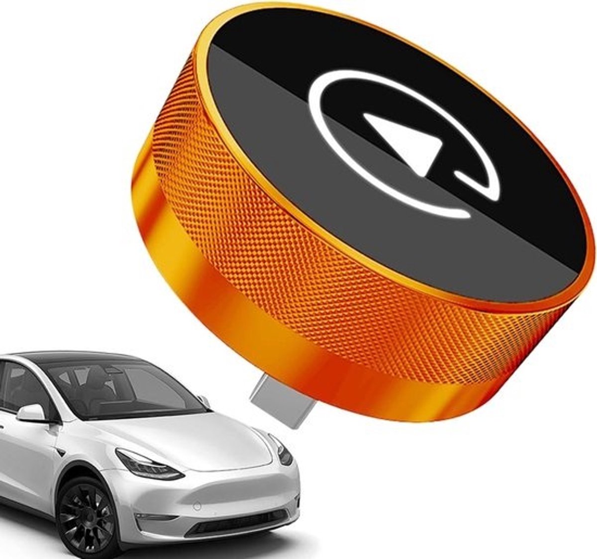 Draadloze Auto Adapter - Zender Ontvanger Box - Verkeerscommunicatie - Snelle Responstechnologie - 8 x 8 x 3 cm - Oranje