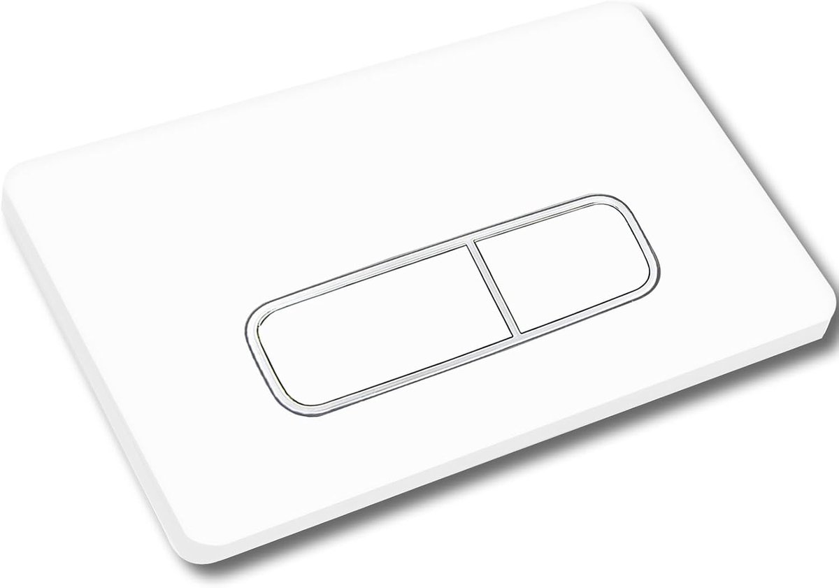 Spoelknop Toiletreservoir accessoire Compatibel met Geberit Sigma01, UP300 en UP320, dubbele spoelfunctie (zwart met zwarte rand)