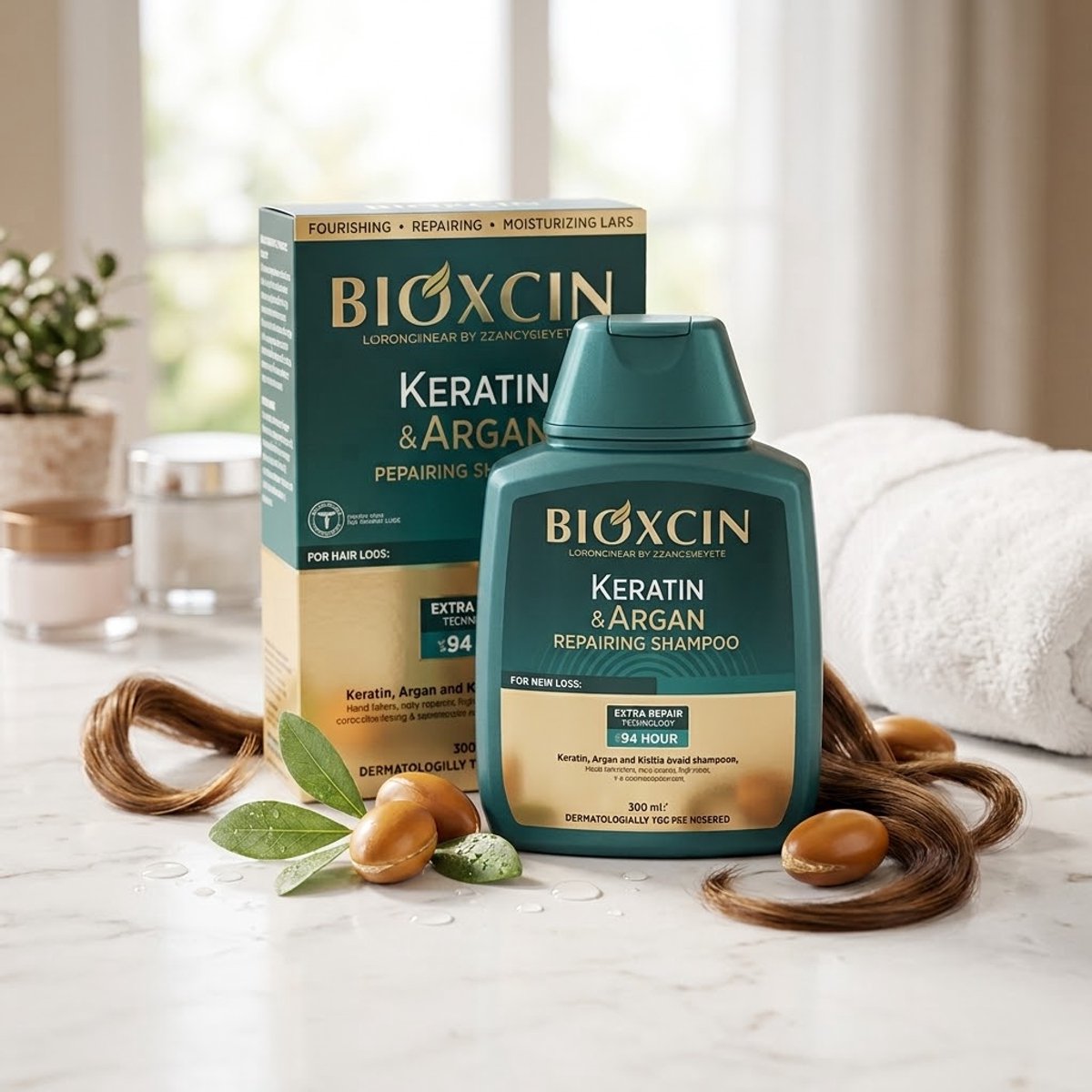 Bioxcin Keratine & Arganolie Shampoo - Tegen Haaruitval - Herstellend - 300ml - Beschadigd Haar- bioxcin shampoo - argan shampoo - keratin shampoo - haarverzorging - beschadigd haar