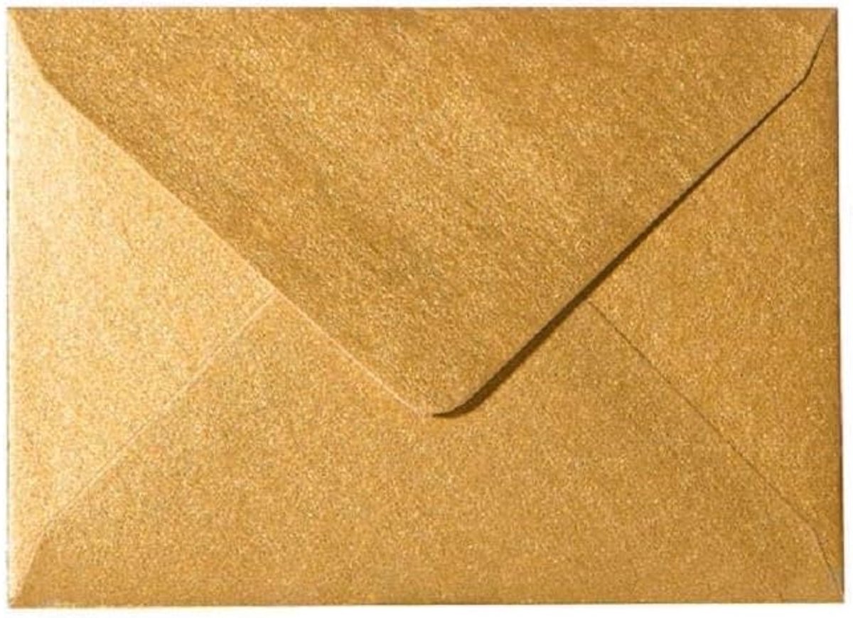 DIN B6 125 x 176 mm punt lipje nat lijmen 120g voor bruiloft, uitnodigingen, wenskaarten (88 goud, 25 stuks)