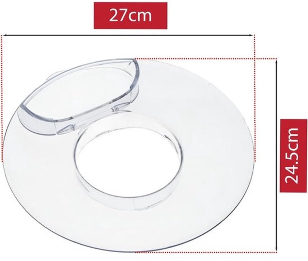 SPARES2GO Splash Guard Deksel voor Kenwood KMC500 KMC505 KMC550 KMC560 KMC570 Keukenmachine Mixer