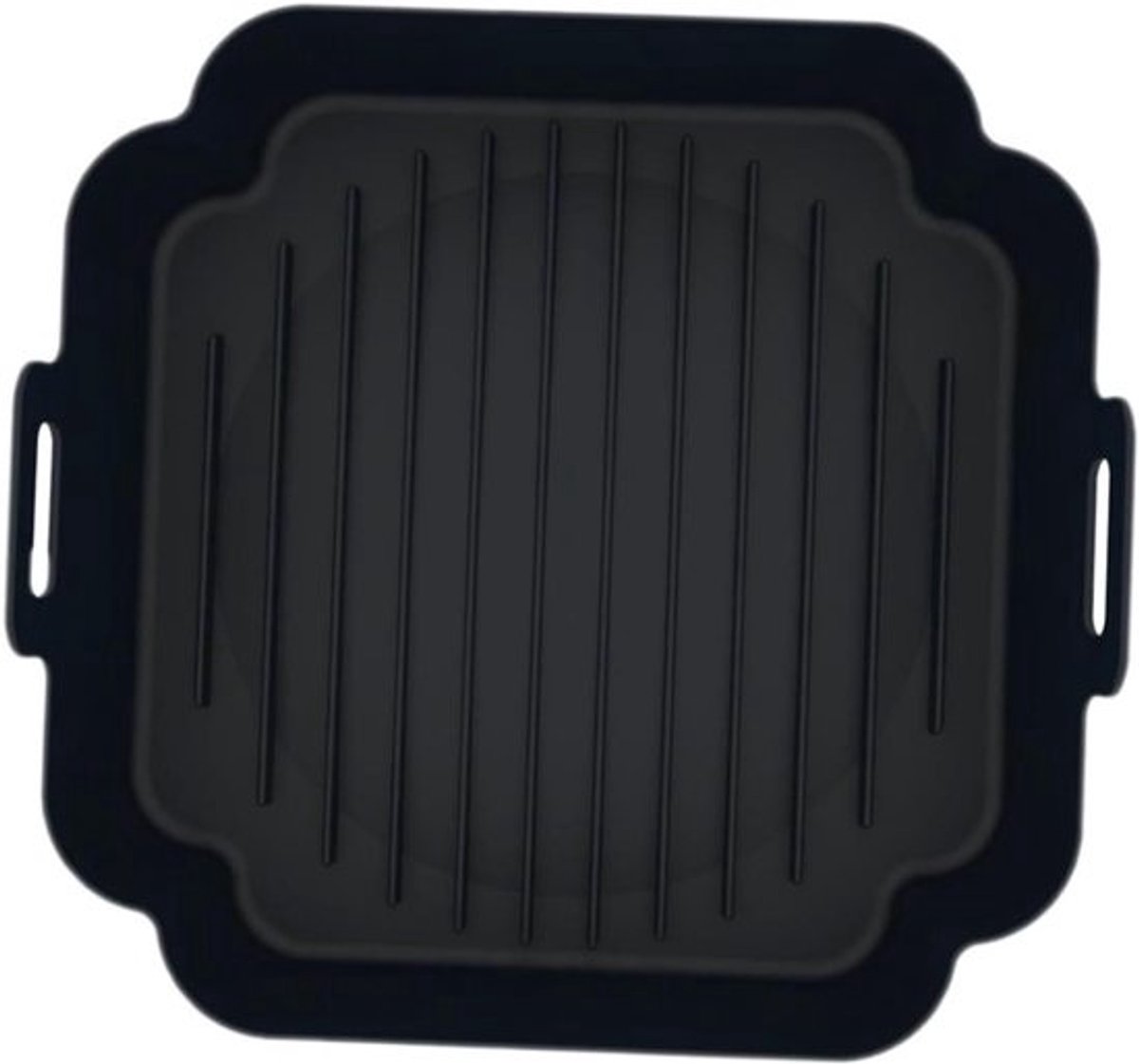 Siliconen Bakvorm - Airfryer Mand - Gemakkelijk Bakken - Antiaanbaklaag - 21.5 cm - Zwart