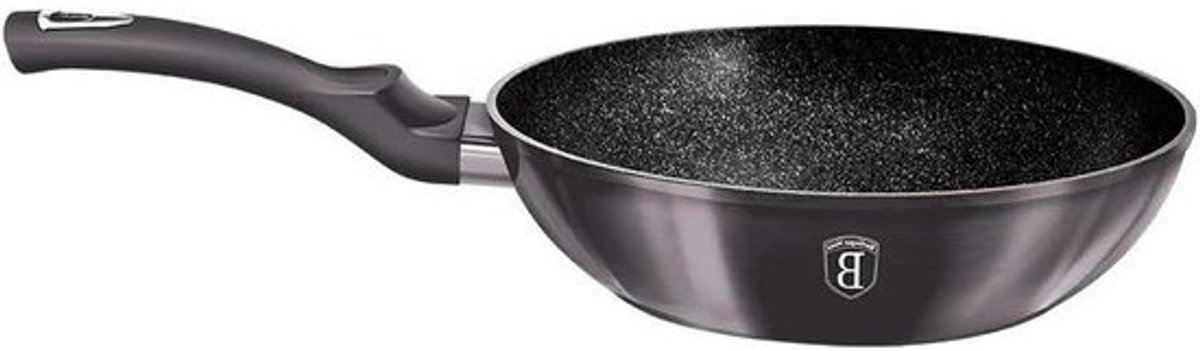 Wok Pan - Roerbakpan - Snel Koken - Anti-aanbaklaag - 28 cm - Zwart