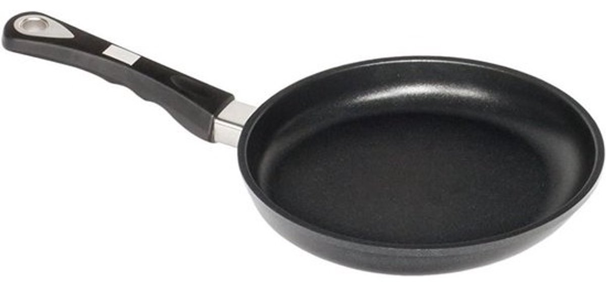 Koekenpan - Koekenpan plat - Vetarm koken - Snelle bereiding - Ø 24 x 4 cm - Grijs