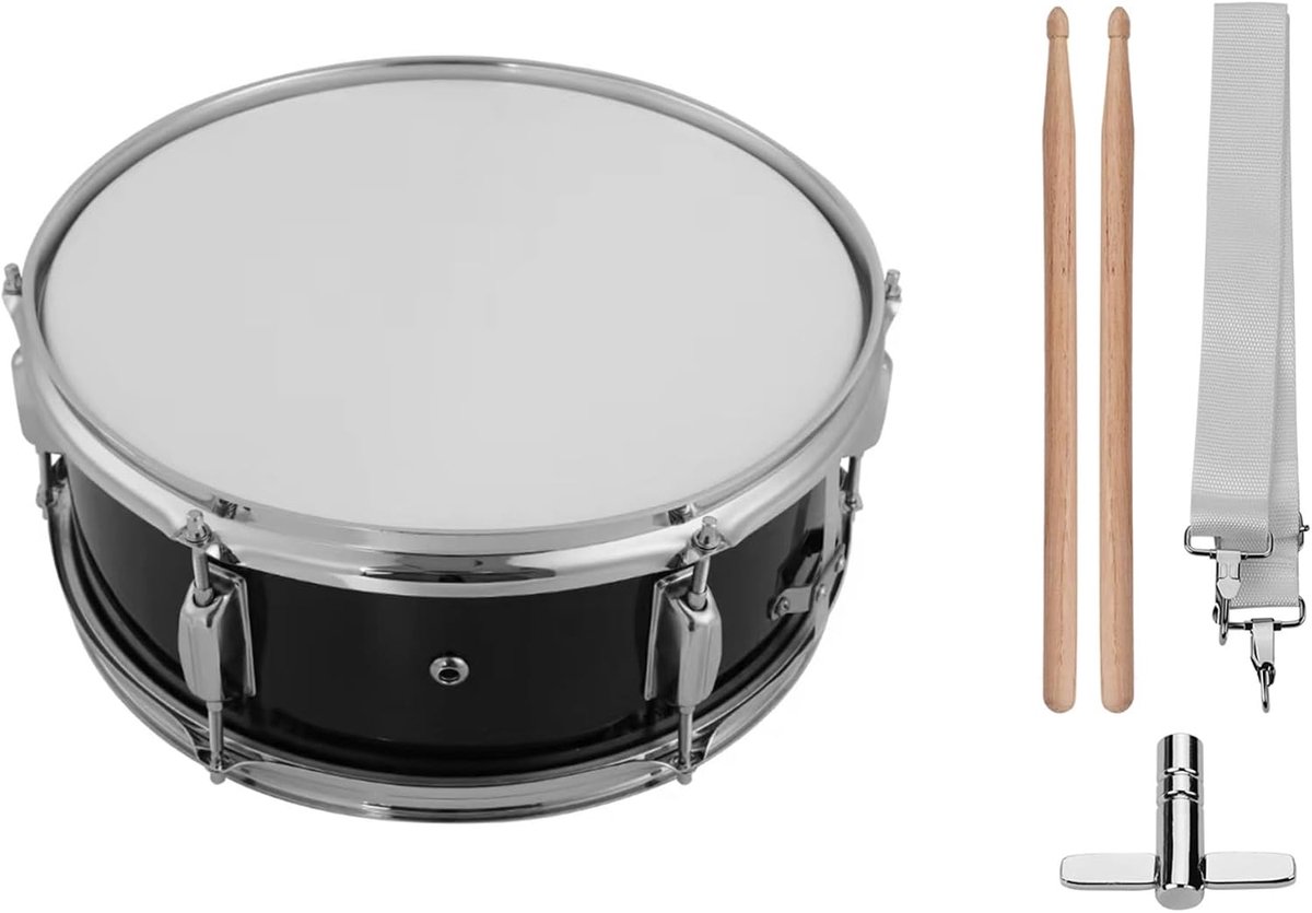 12 inch Snare Drum met Drumsticks Schouderriem Sleutel Slaginstrument voor scholieren Beginners Marstrommel Draagbare Snare Set