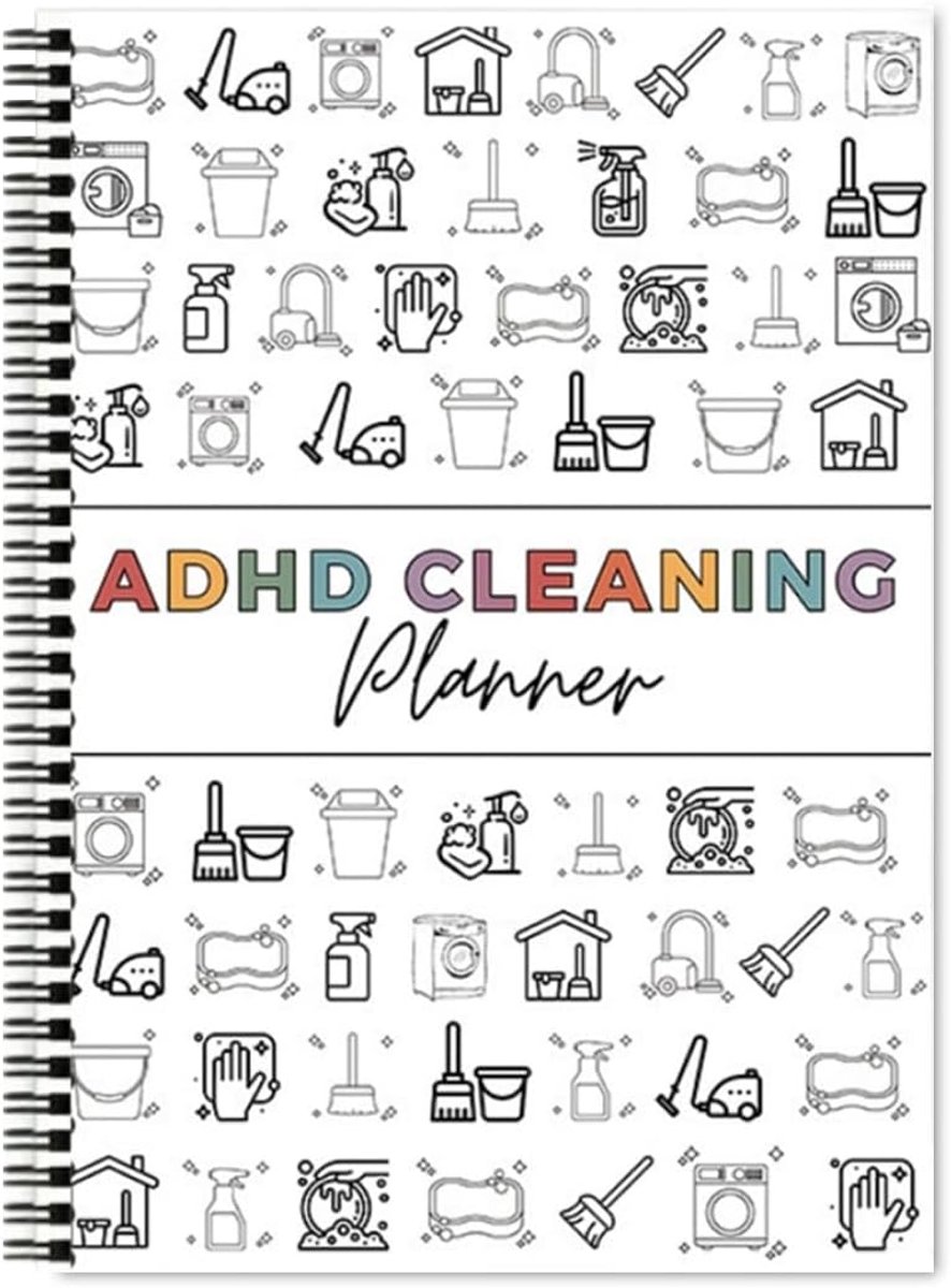 Dailygoods- Notitieboek ADHD Planner - Schoonmaakplanner - Dagelijkse/Wekelijkse/Maandelijkse Checklist - Intuïtief Ontwerp - Aanpasbare Secties - Kle