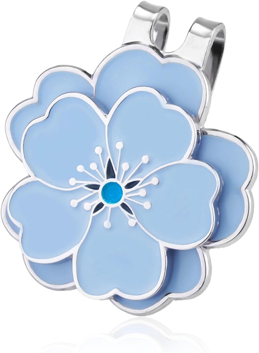 Dailygoods - Magnetische Golfbalmarker met Hoedclip in Bloemvorm