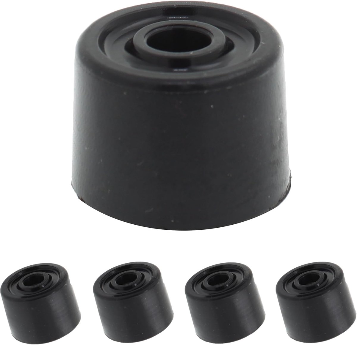 Dailygoods- Deurstop Zwart - 4 Stuks - Siliconenrubber - Schokabsorberend - Vloermontage - Duurzaam Materiaal - Deurstoppers