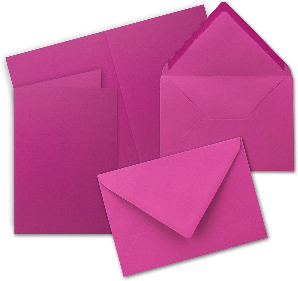 30x set vouwkaarten met enveloppen DIN A6 / C6 - Amarena (Roze) - 14,8 x 10,5 cm (105 x 148) - Set dubbele kaarten - Serie FarbenFroh