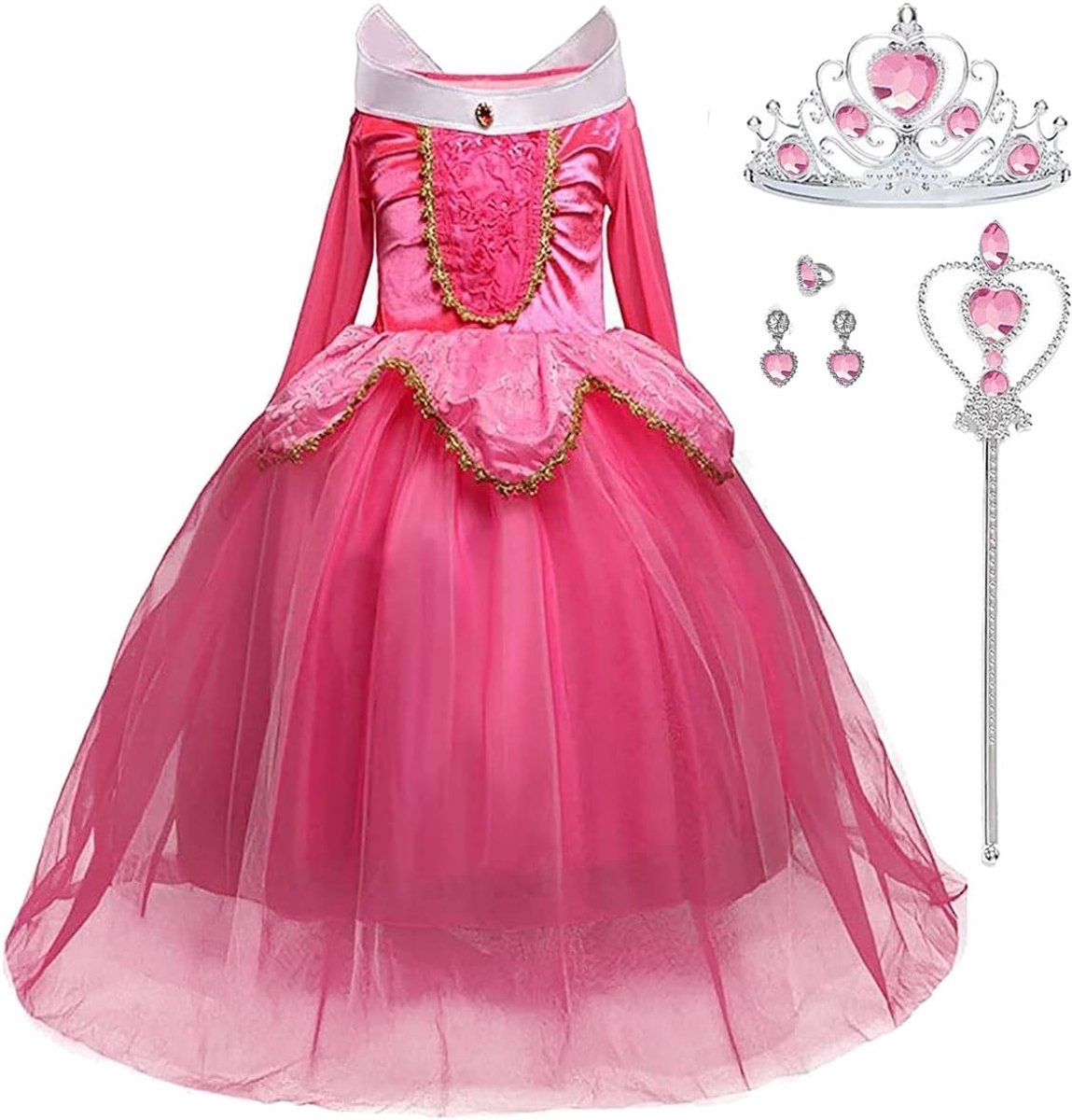 Aurora Kostuum voor Meisjes, Carnaval Halloween Kerstmis Cosplay Verjaardagsfeest Jurk