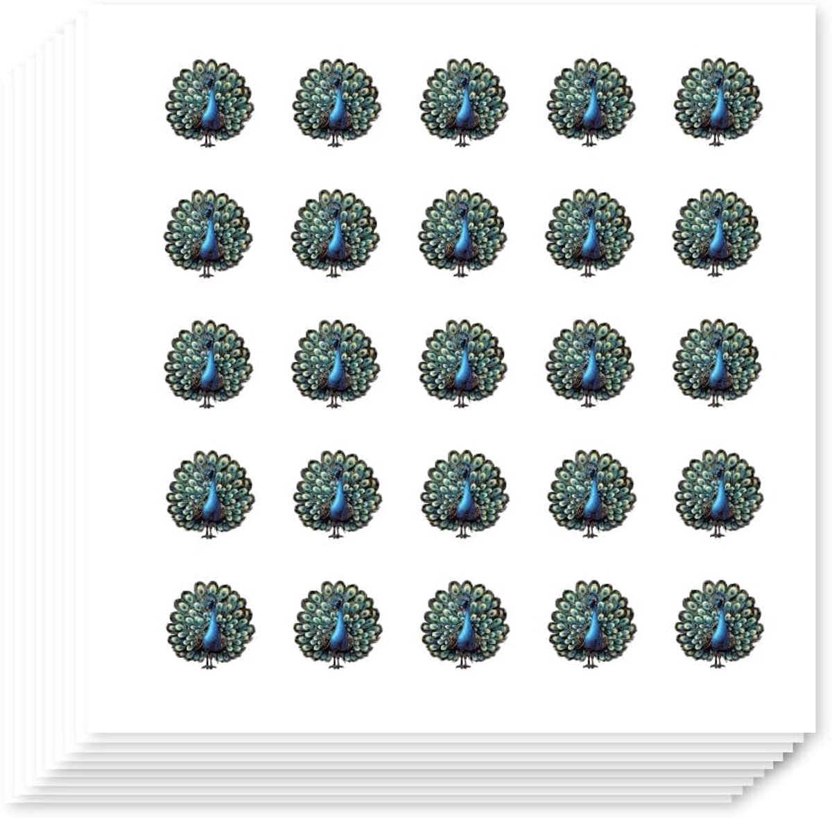 Dailygoods- Planner Stickers 500 Stuks - Pauw Stickers - Zelfklevende Decals - Dieren Kunst Decoratie - Scrapbooking - Doe-Het-Zelf Knutselen - Decora