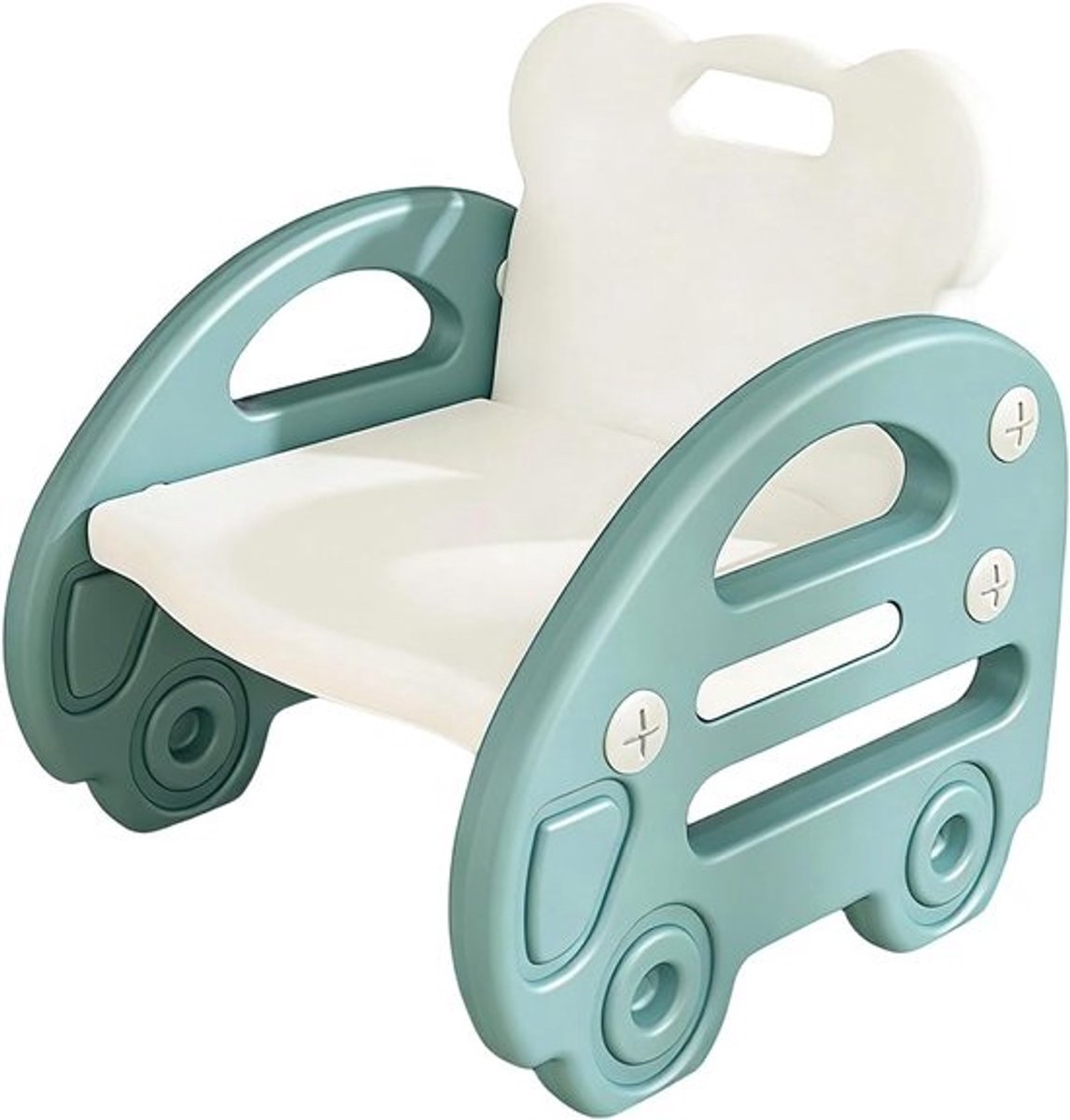 Kinderstoeltje - Kleine kruk - Actief zitten - Concentratie verbeterend - 33 x 15 x 33 cm - Groen