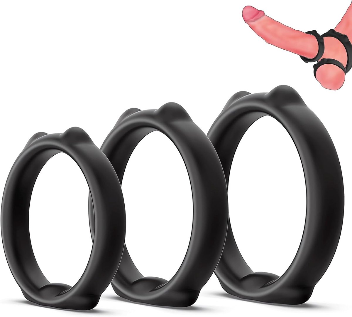 Penisringen, Seksspeeltjes voor Mannen, Schattige Penisring met Reliëfstippen, Cock Ring, Penisringset voor Vertraagde Ejaculatie bij Seks, Seksspeeltjes voor Koppels