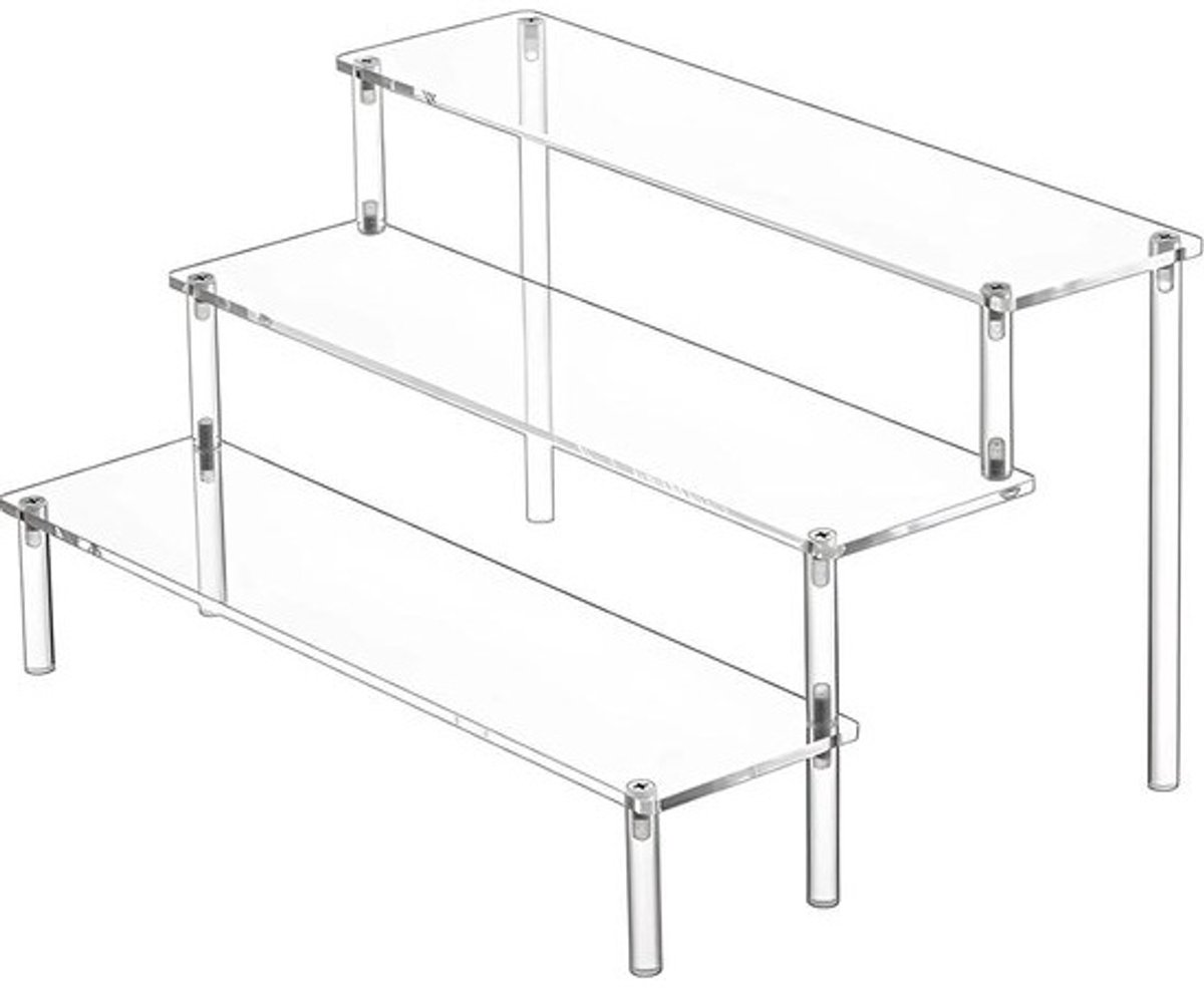 Audiorek Acryl - Hifi Plank Versterker - Audio Setup Optimaliseren - Drie Laags Ontwerp - 40.6 x 30.4 cm - Zwart