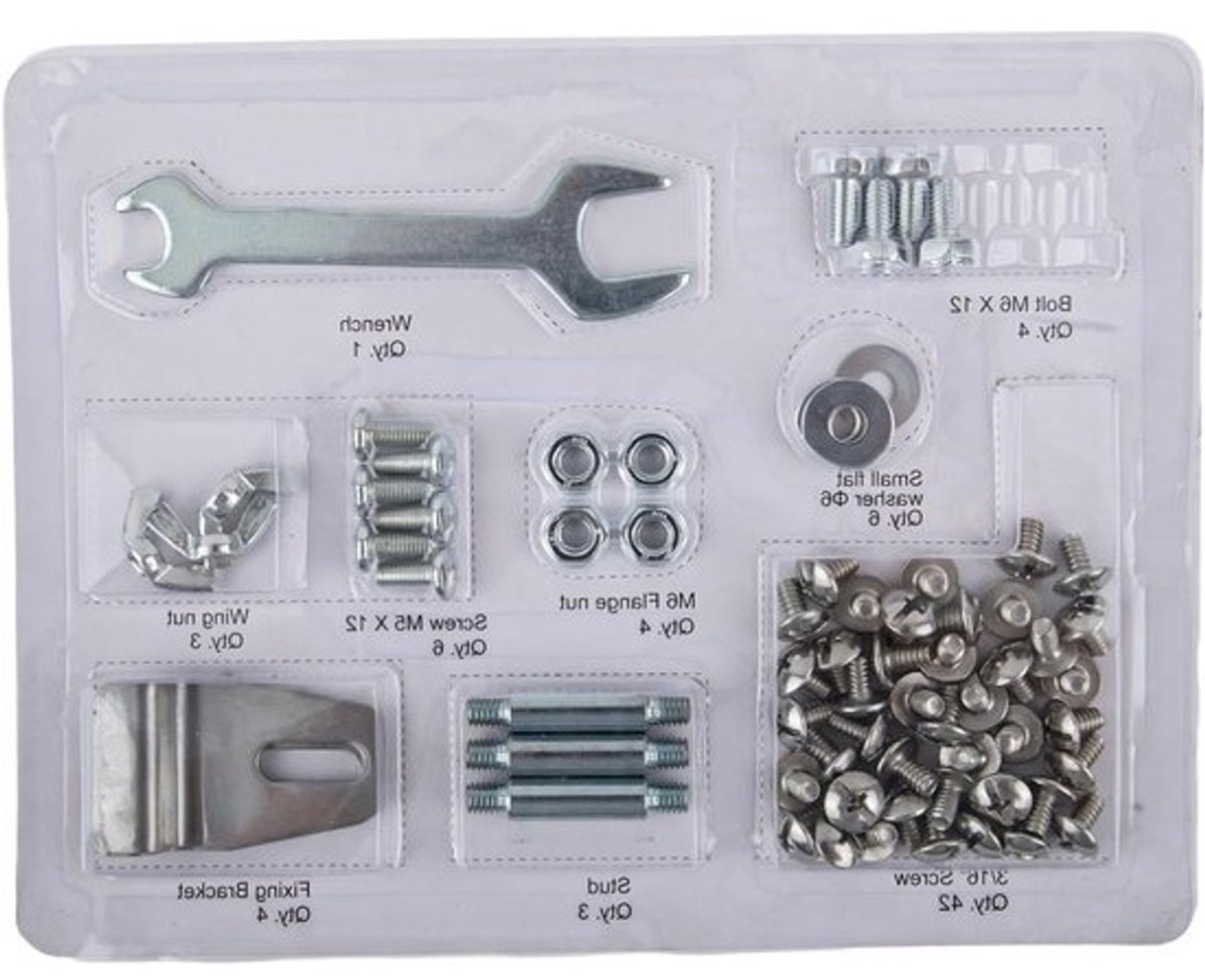 Terrasverwarmer Installatieset - Montagekit Verwarming - Buiten Verwarmen - Complete Hardwarekit - 22 x 17 x 2 cm - Zilver