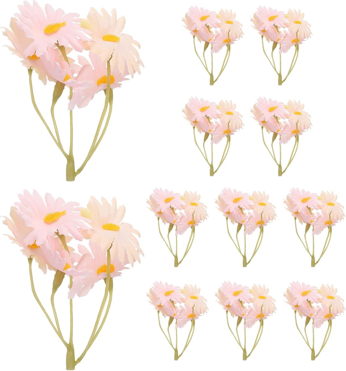 Kunstbloem van 3,5 inch voor drijvende kaars middenstuk, 12 stuks orchidee bloem stam vaasvullers mini bloemenvuller voor bruiloft tafel feest woondecoratie, lichtroze