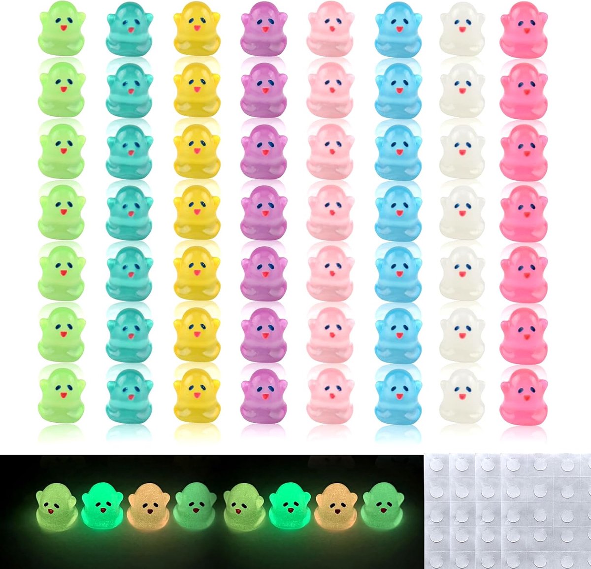 minifiguren Halloween 80 stuks - kleurrijke geesten - 8 kleuren - perfect voor decoratie - ShopVlot