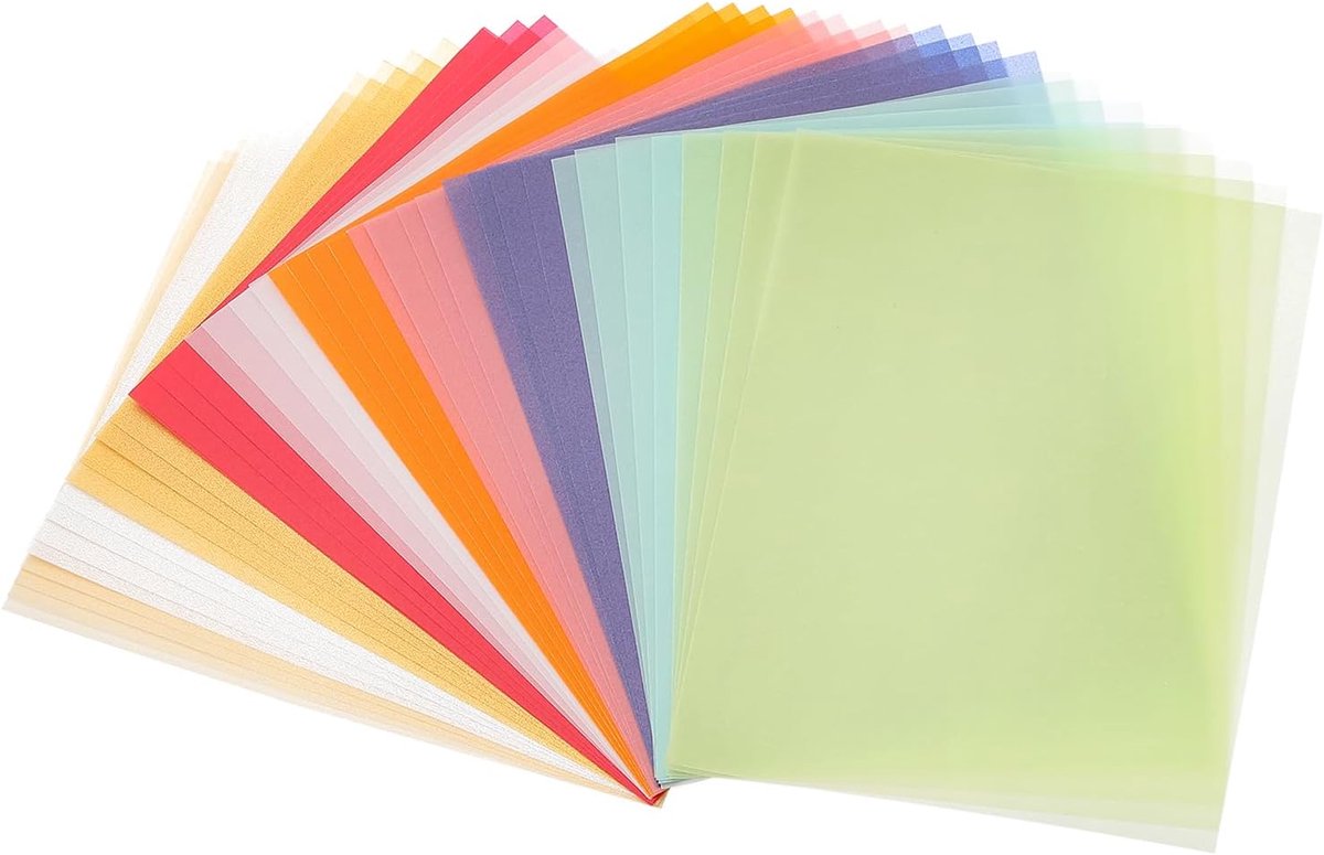 70 Vellen Vellum Papier 4.25x5.5, Vellum Papier Afdrukbaar Doorschijnend Papier 100GSM voor Uitnodigingen Laser Inkjet Printing Kaart Maken Crafting Bruiloft Tracing, 10 Kleur