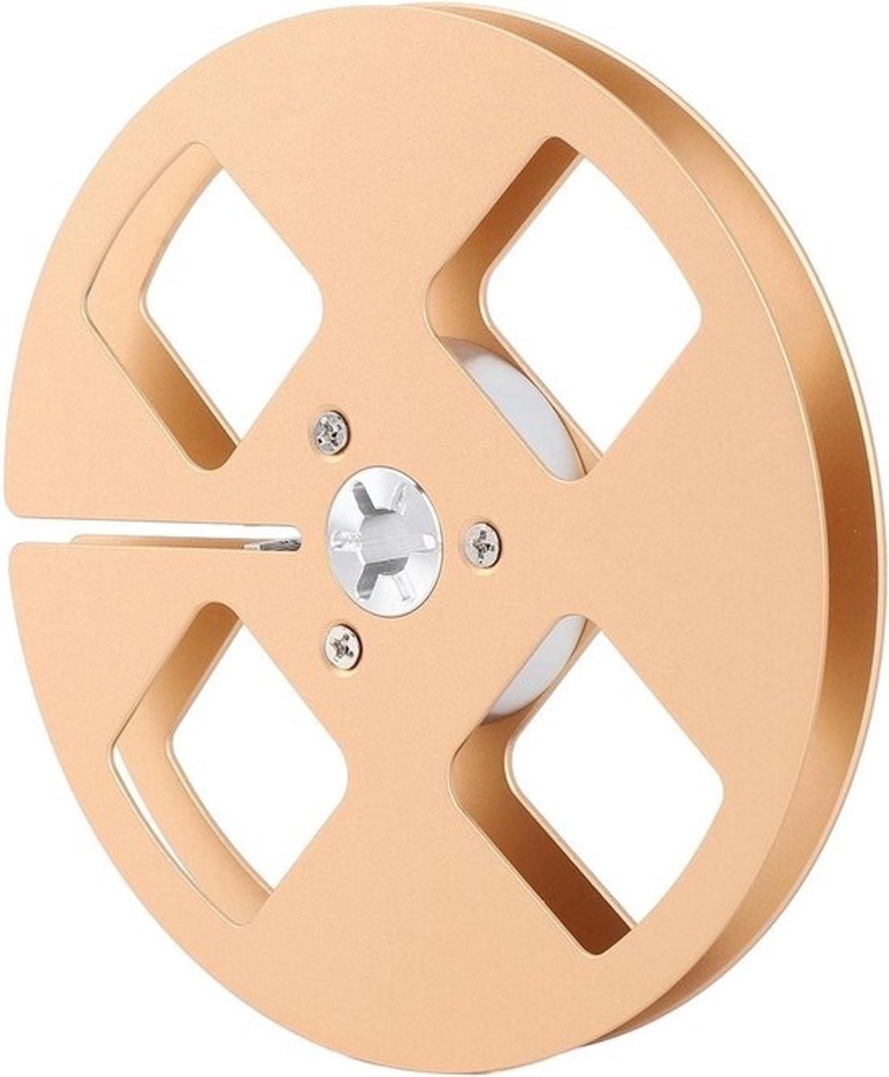 Lege Bandspoel - Aluminium Tapehaspel - Muziek Opnemen - 4-Gats Ontwerp - 5 inch - Goudkleurig