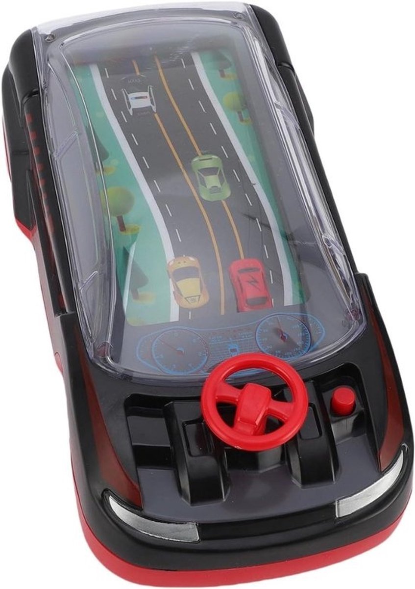 Racegame Handheld - Stuur Speelgoed - Avontuurlijk Spelen - Interactief Vermaak - 18 x 9 x 6 cm - Zwart