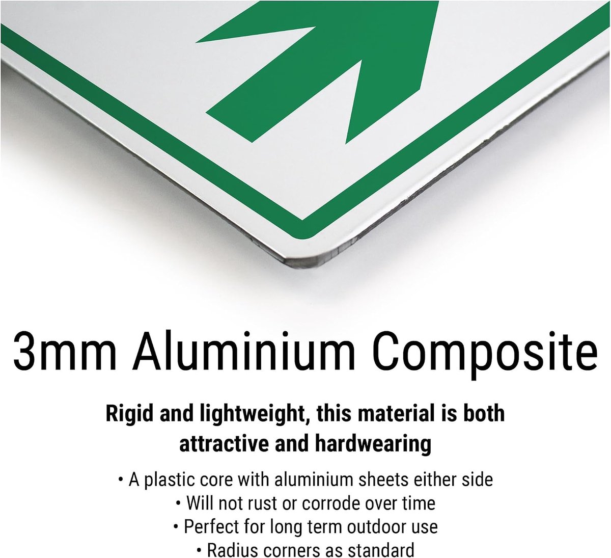 Safety Danger RAAC Beton - Portret 200 x 300mm - 3mm Aluminium Composiet Veiligheidsbord