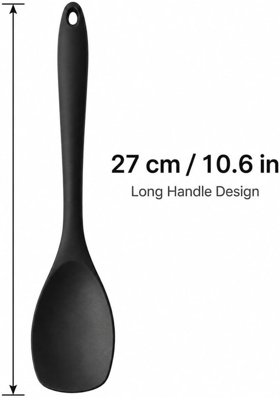 3 stuks lepelspatel van siliconen, 28,6 cm, hittebestendig, 230 °C, spatel voor gebak, Maryse, flexibel, antiaanbaklaag, spatel, keuken, siliconen, BPA-vrij, voor het mixen, schrapen van gebakjes — afbeelding 2