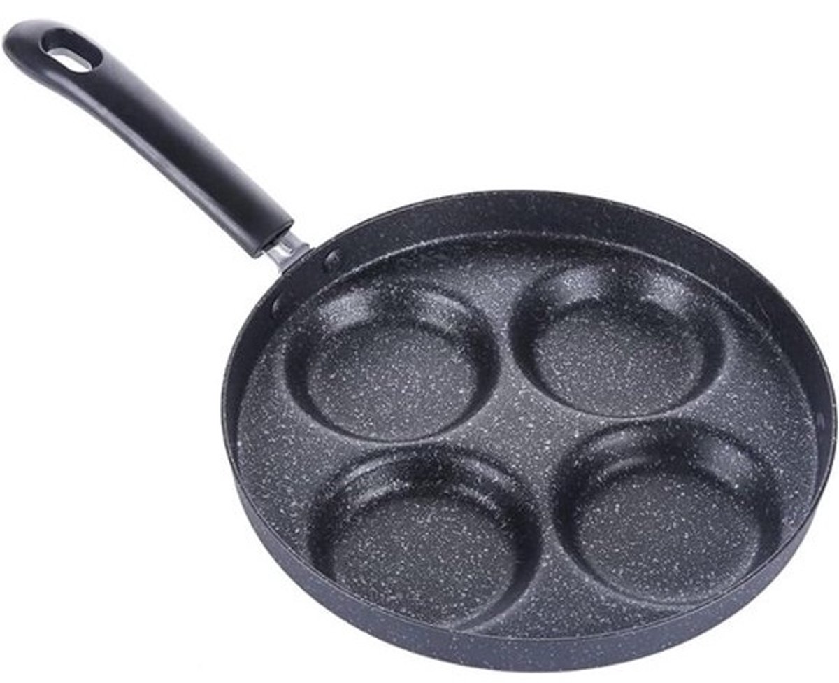 Koekenpan - Eierpan Omeletpan - Ontbijt Bakken - Vierkante Vorm - 24 cm - Zwart