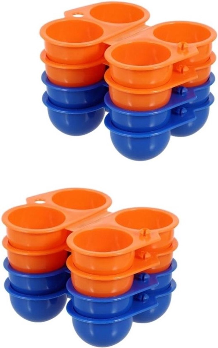 Eierhouders Container - Opbergbak Eieren - Kamperen en Picknick - Waterdicht en Compact - 8 Stuks - Diverse Kleuren