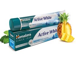 Himalaya Herbals Active White Toothpaste Fresh Gel - Kruidentandpasta - Gezond Tandvlees en Wittere Tanden - Vegetarisch - Tandpasta Zonder Fluoride en Parabenen - 75ml