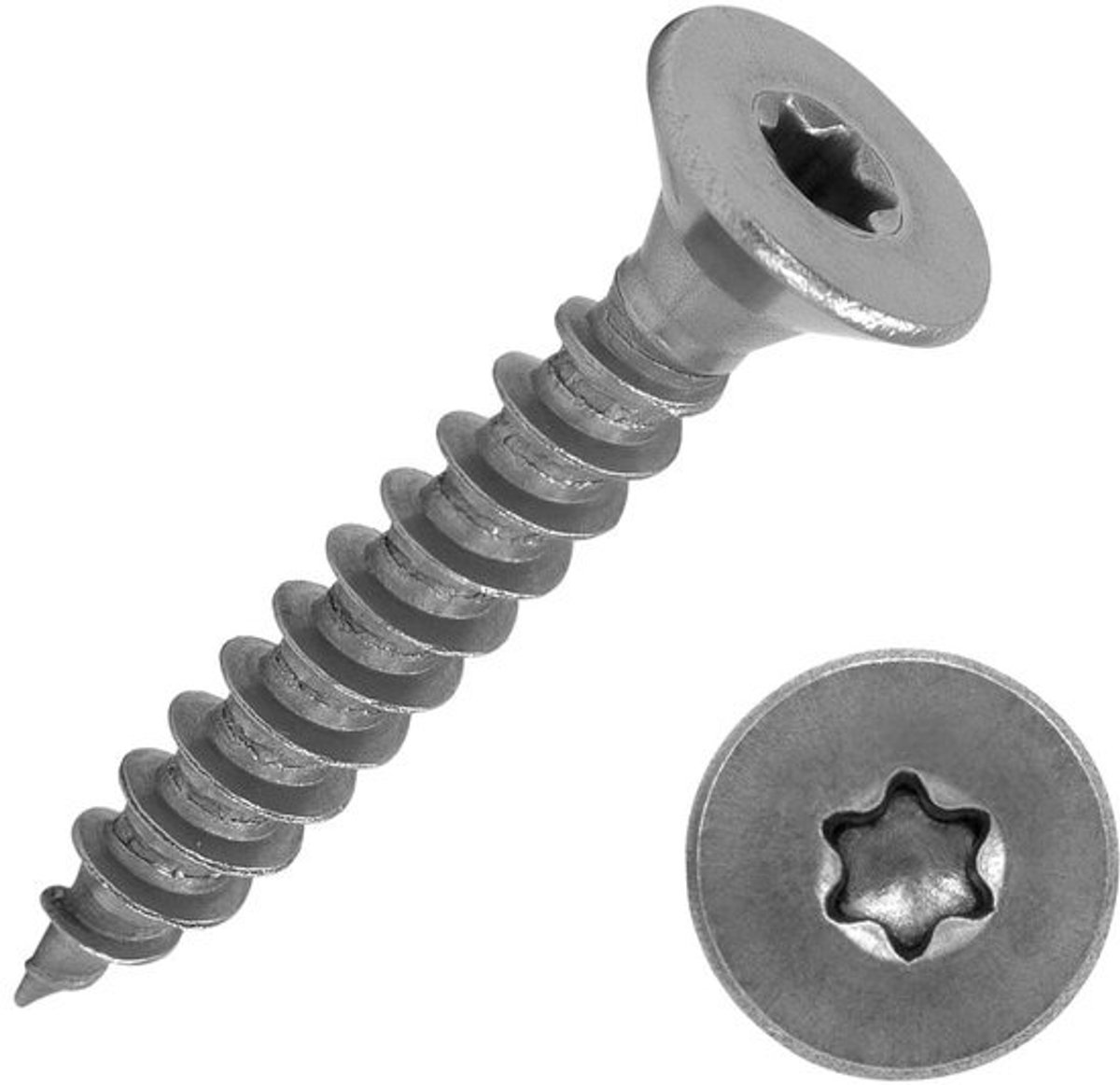 Spaanplaatschroeven Verzonken Kop Torx RVS A2 - Houtschroef Universeel 4.0x35 mm (500 st)
