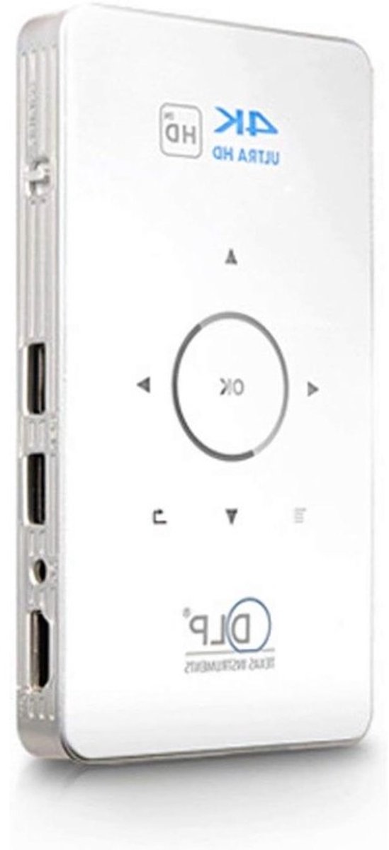 Mini Projector - Draagbare Beamer - Thuisbioscoop Creëren - Draadloze Schermdeling - 120 Inch Scherm - Wit