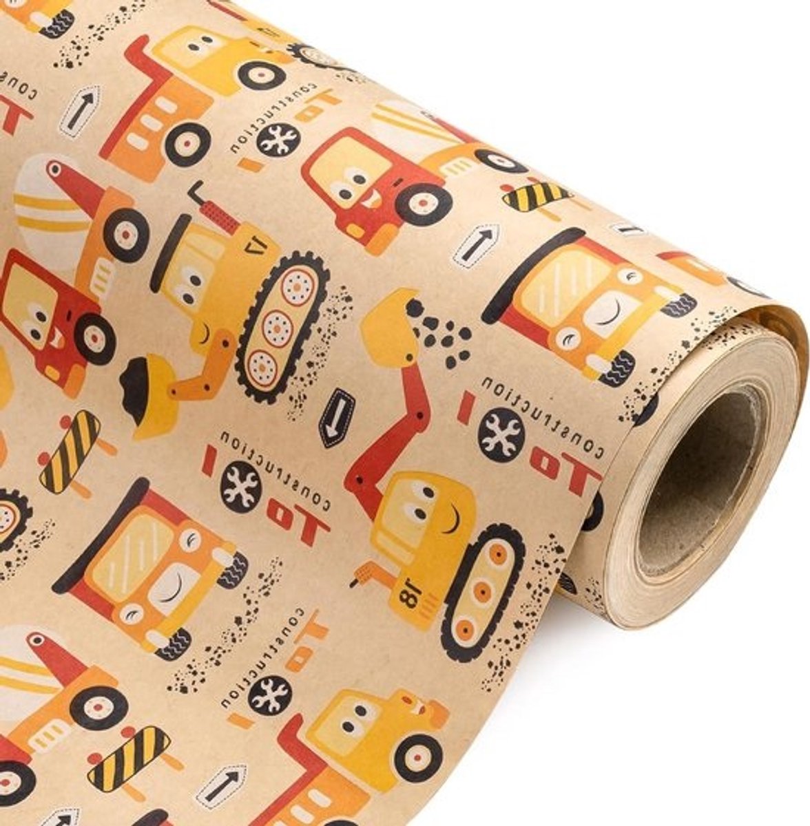 Inpakpapier Rol - Cadeaupapier - Feestelijke Geschenkverpakking - Duurzaam Kraft Materiaal - 17 Inch x 16.5 Voet - Kraft Geel