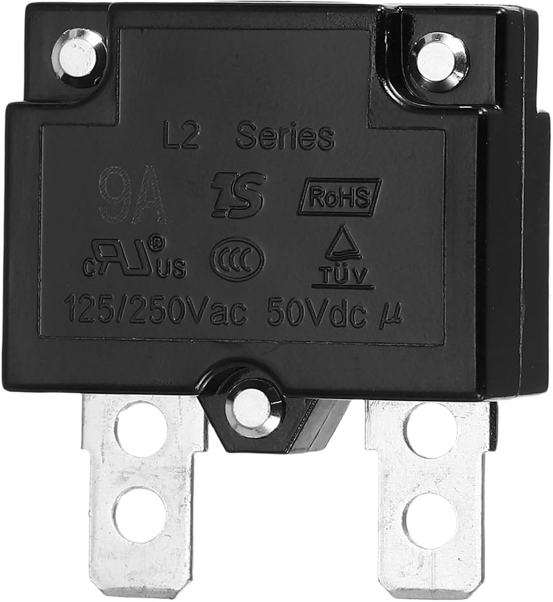 Thermische schakelschakelaar met 9 A, 125/250 V AC, 50 V DC, thermische overbelastingsbeveiliging met automatische herstart voor industriële auto's