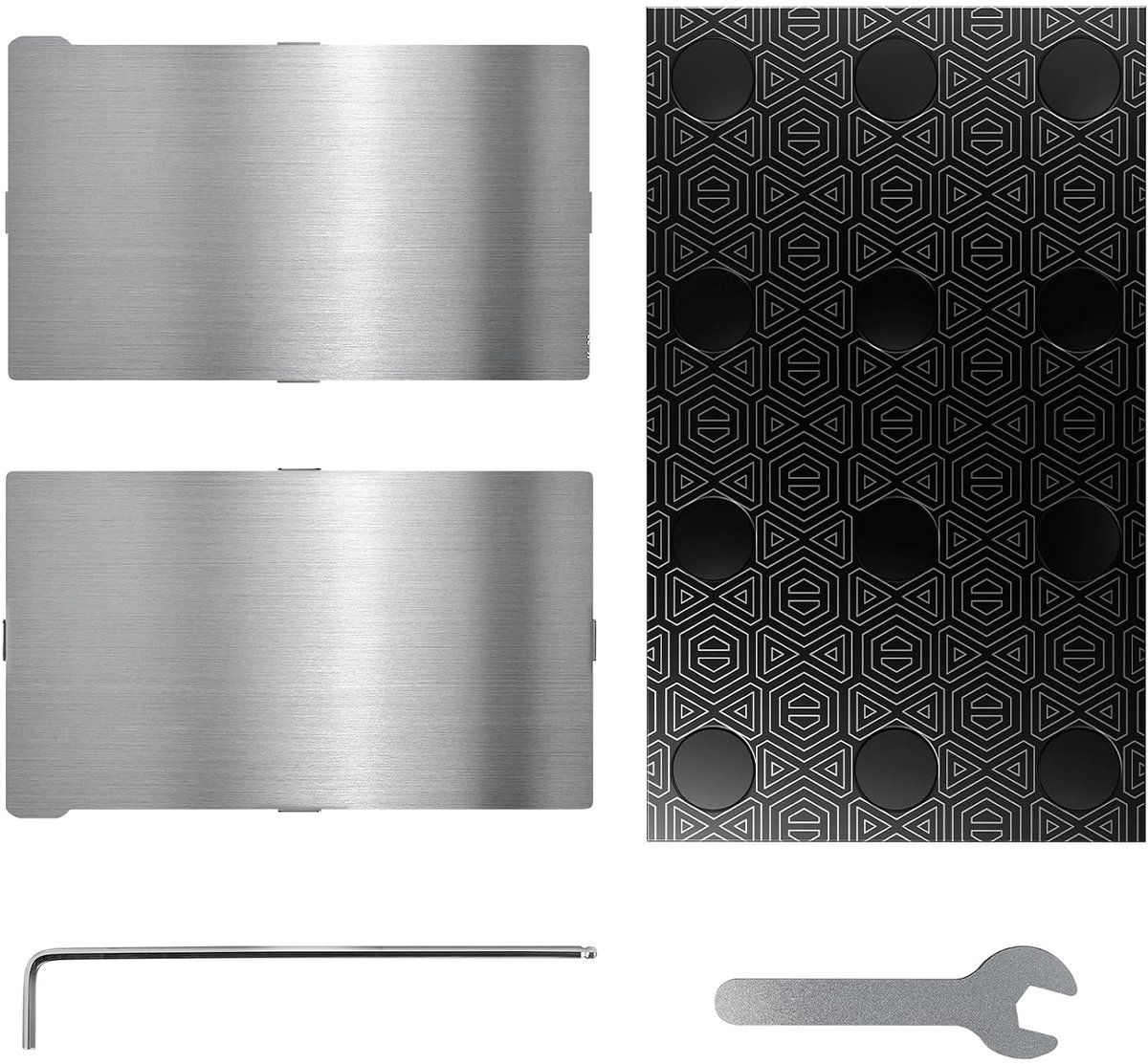 Printplatform voor 3D-printers van kunsthars, 2 flexibele bouwplaten van verenstaal en 1 basisprintplatform voor de 3D-printer Mars 5 / Mars 5 Ultra, 160 x 95,6 mm