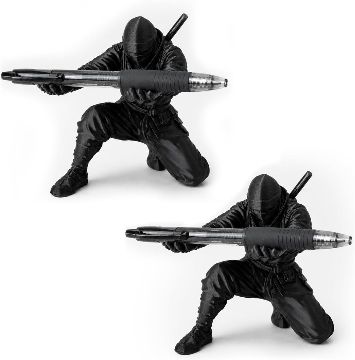 2-stuks Ninja pennenhouder bureau decoratie met zwaard