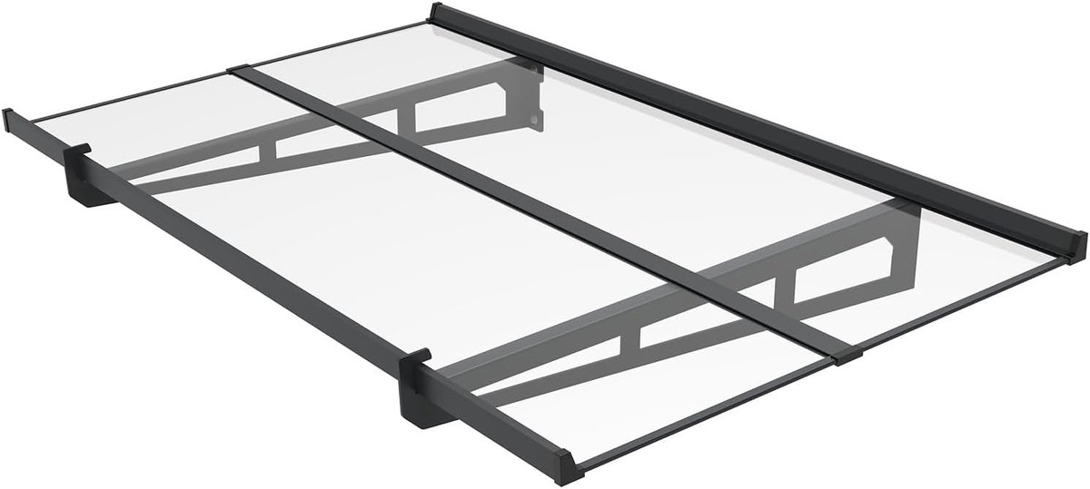 Aluminium luifel P1400 voor oprit, voordeur, voordeur, ingangsdak in elegant design